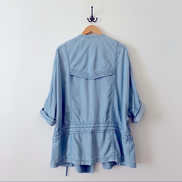 Oversized style chambray jacket - Picture 2 of 5